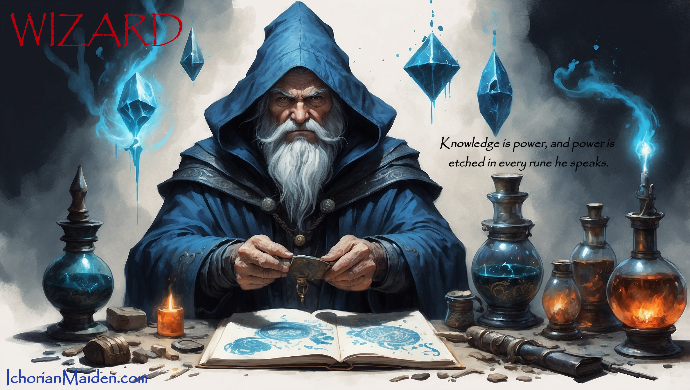 Wizard wallpaper desktop i,age introduction of a RPG ideas character concept post.